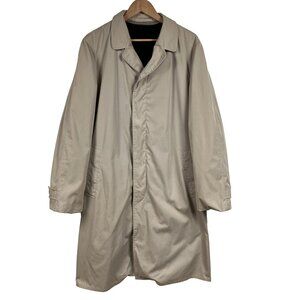 Vintage Rainfair Trench Coat  Mens 42L Tan Removeable Sherpa Liner